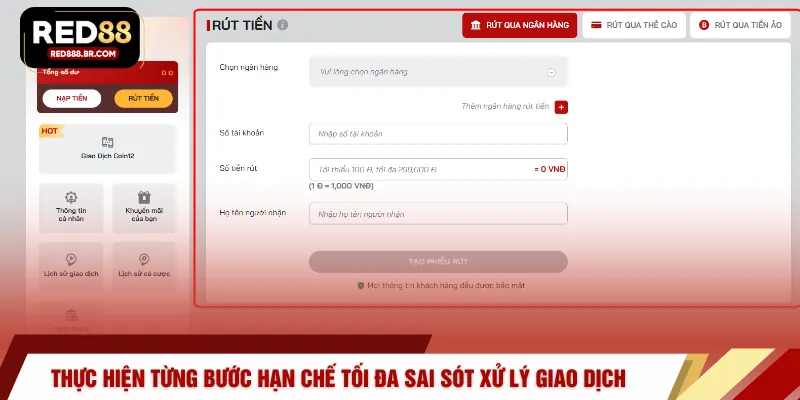 Rút Tiền RED88 – Phổ Biến Rõ Quy Trình An Toàn Và Ổn Định - tiger96.sbs